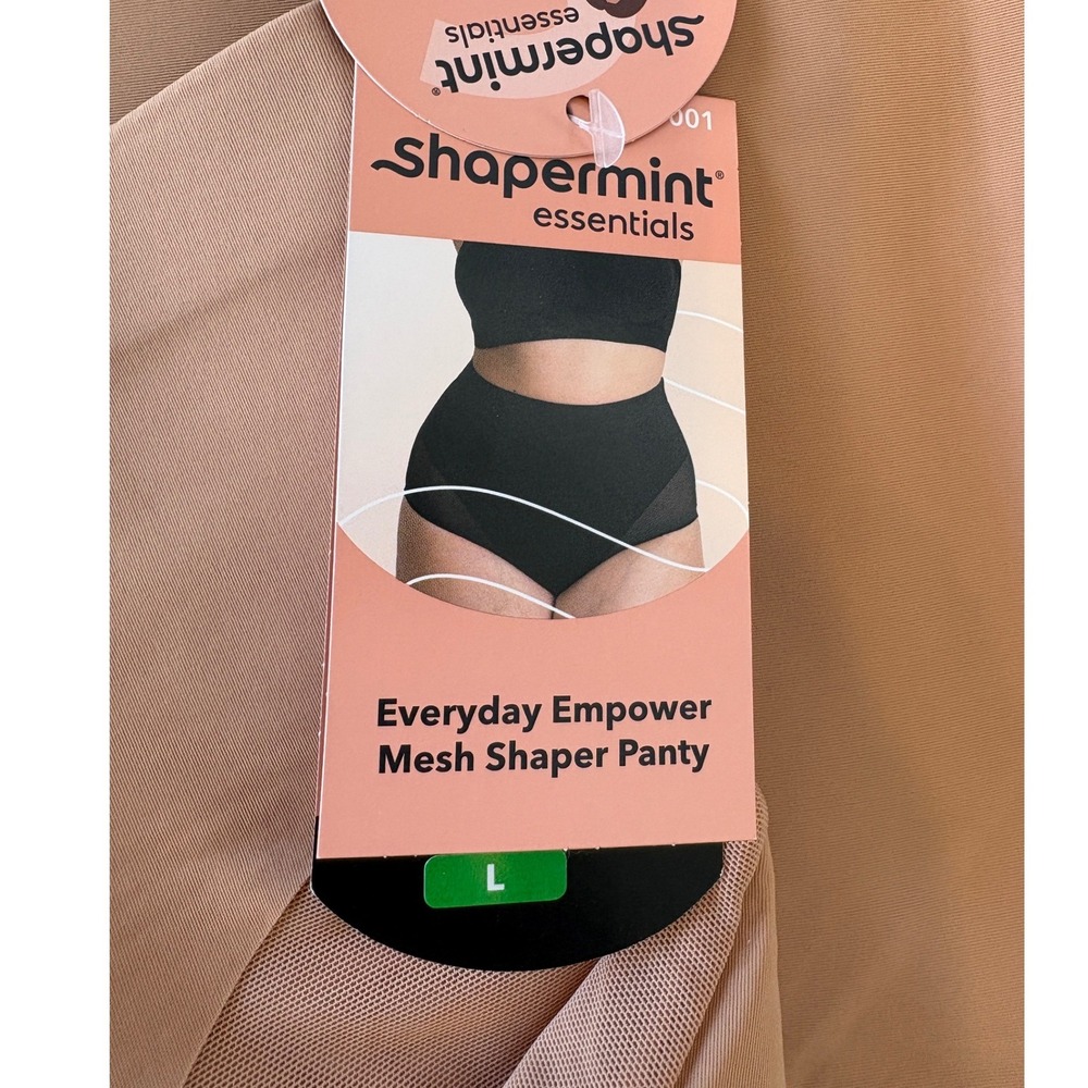 Shapermint Essentials Everyday Empower Mesh Shaper Panty, Latte, Large, NWT - Picture 3 of 6